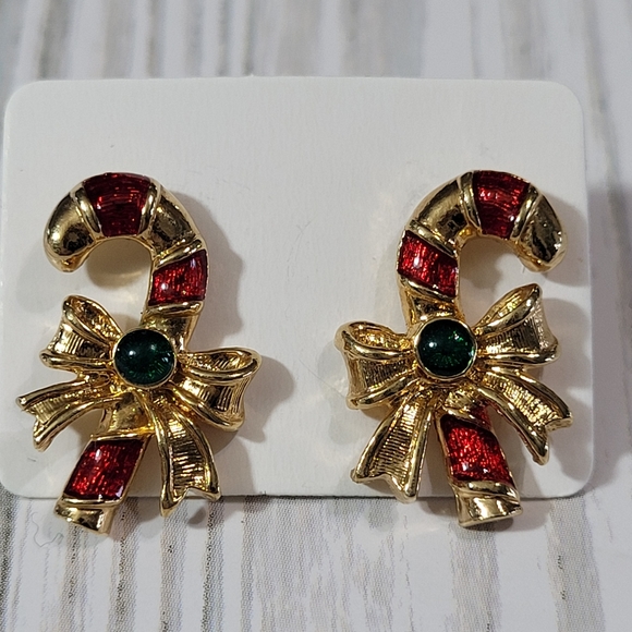 AVON Candy cane Earrings. - Picture 1 of 6